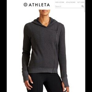 Athleta Cozy Karma Fleece Lined Asymmetric Zip Jacket - S